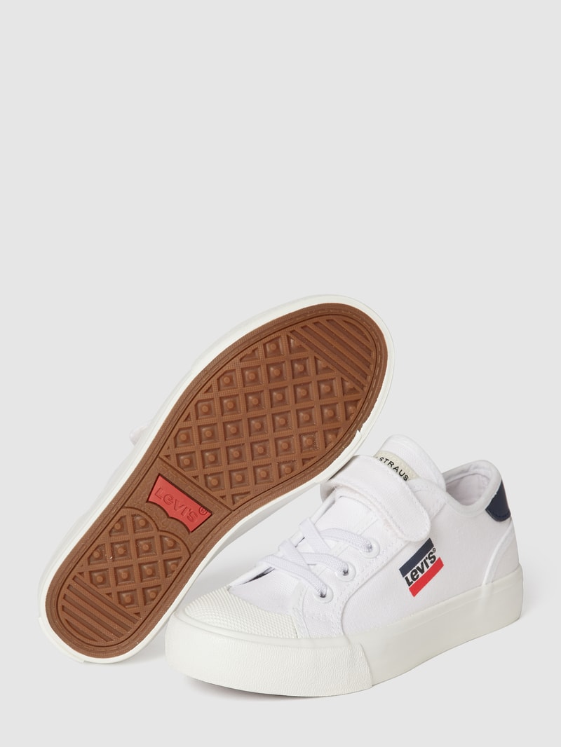 Sneaker mit Label-Print Modell 'MISSIION' in weiß