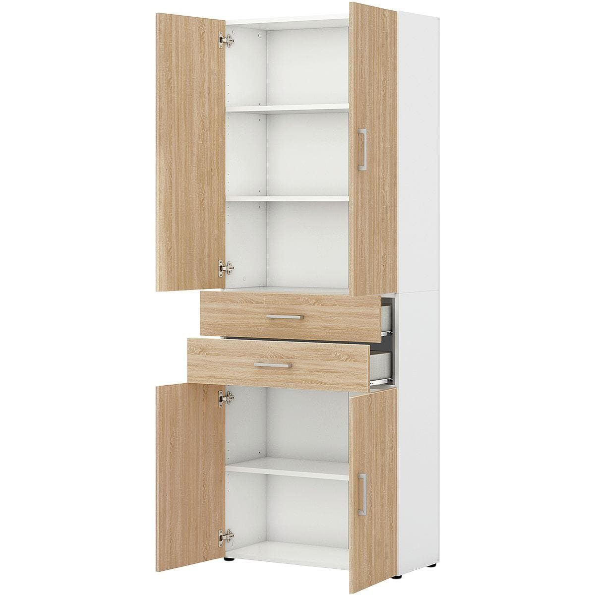 röhr Aktenschrank Direct Office 2 Schrank mit 4 Türen und 2 Schubladen, 80x212,5 cm