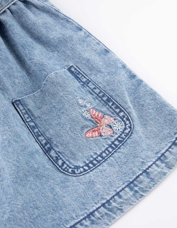 Jeansrock - Stickereien