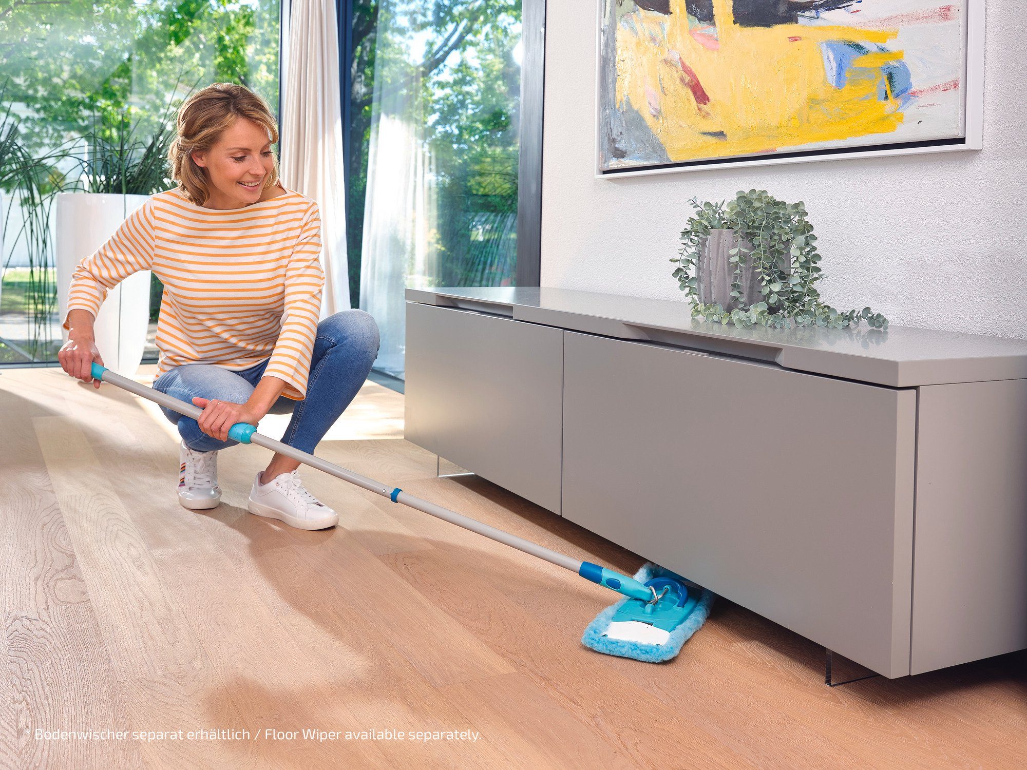 Leifheit 2er Set Wischbezug CLEAN TWIST M Ergo static plus Wischbezug