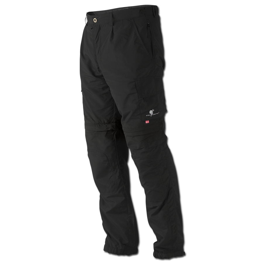 Wolf Camper Adventure schwarze Herren Zip-Off-Hose