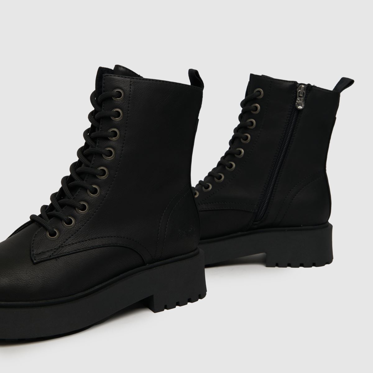 Blowfish Malibu – Svarta rhodan bikerboots i spets