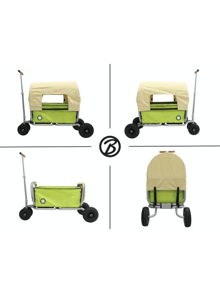 Beachtrekker Beachtrekker LiFe faltbarer Bollerwagen (Grün)   Bremse   Sonnenverdeck günstig kaufen onesize
