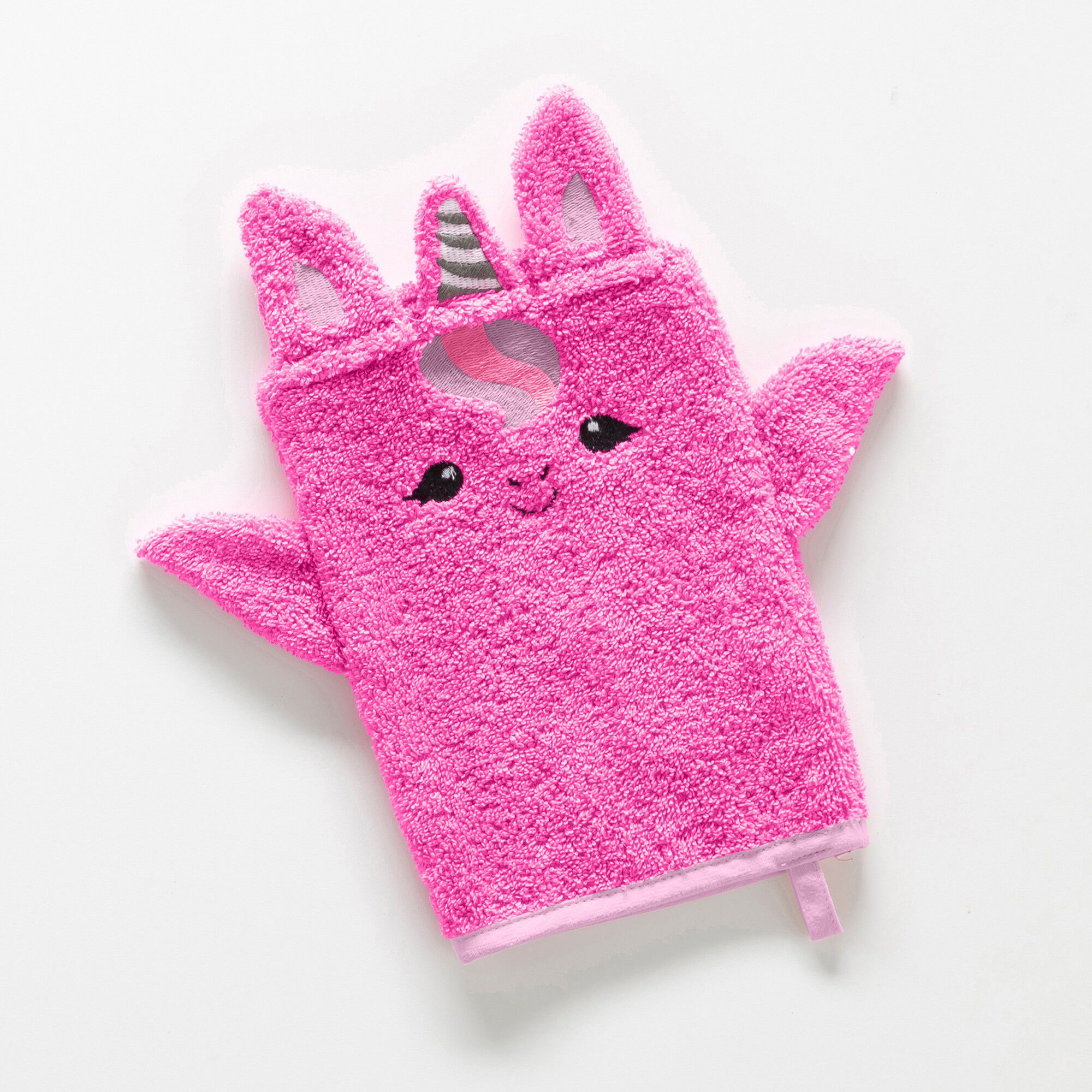 Collection éponge enfant brodée licorne coton