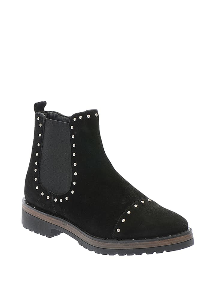 Pazolini Leder-Chelsea-Boots in Schwarz günstig kaufen 36