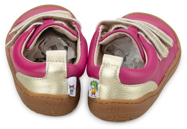 Poppis ~ Nono LowCut Klettschuh Leder ~ Pink