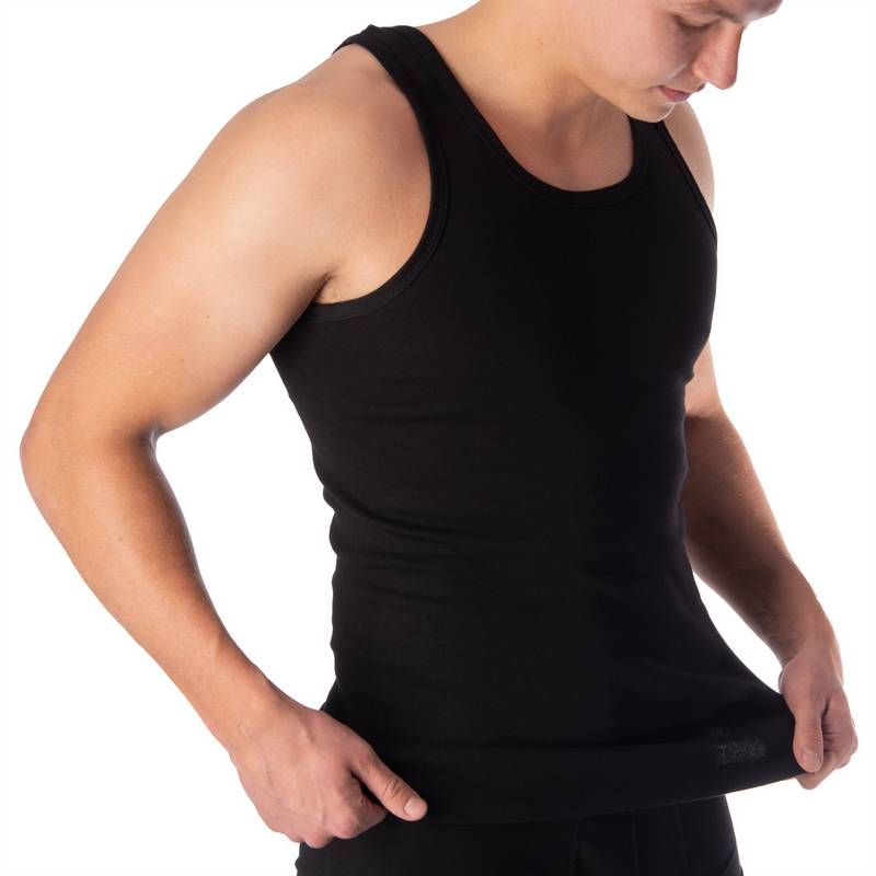 Black Snake 4 Pack Achsel Feinripp Shirt Unterhemd Herren