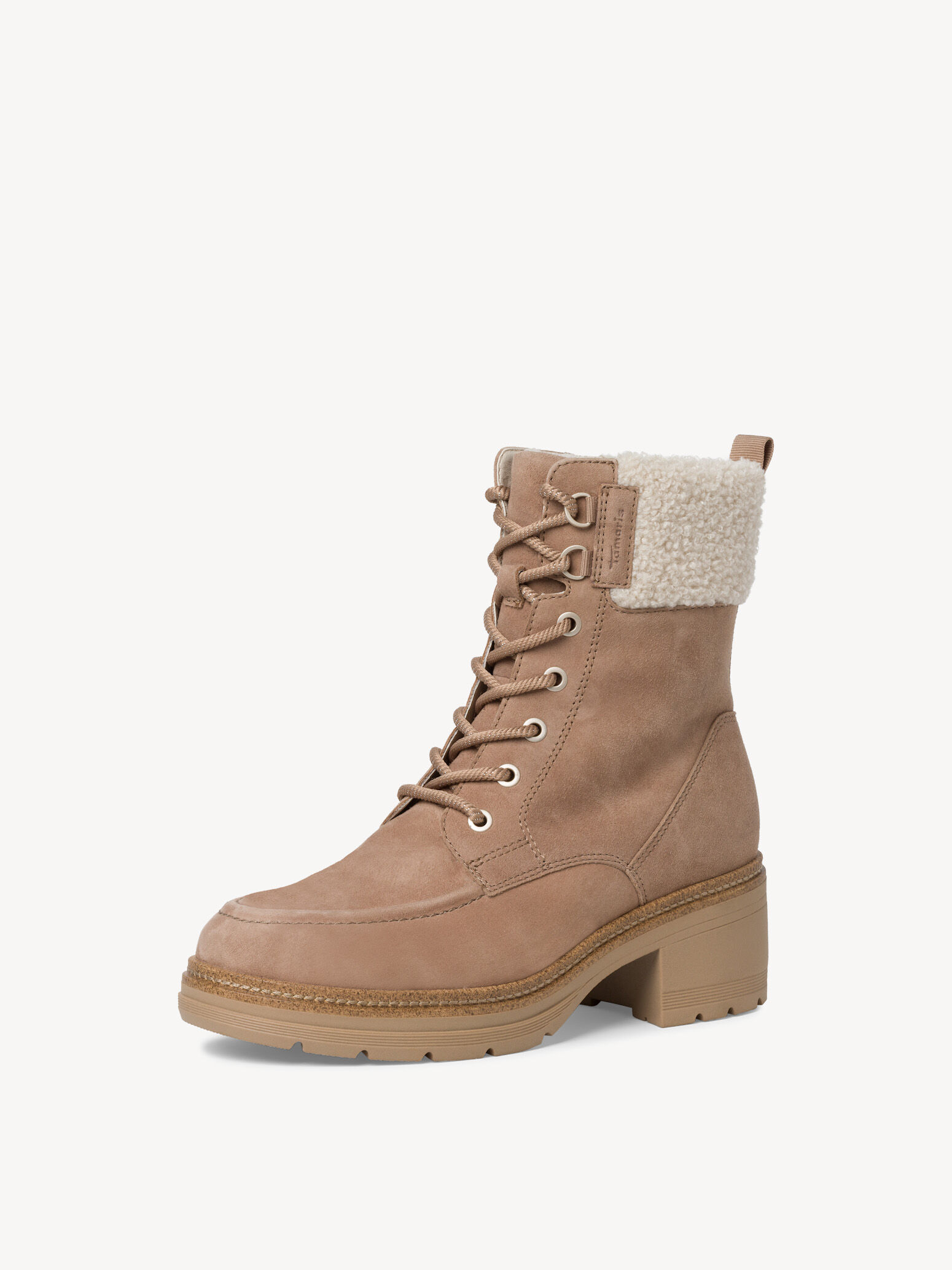 Bottine en cuir - gris doublure chaude