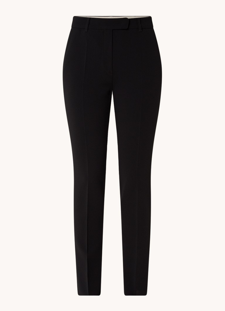 Pantaloni MaxMara slim fit cu talie înaltă și buzunare laterale