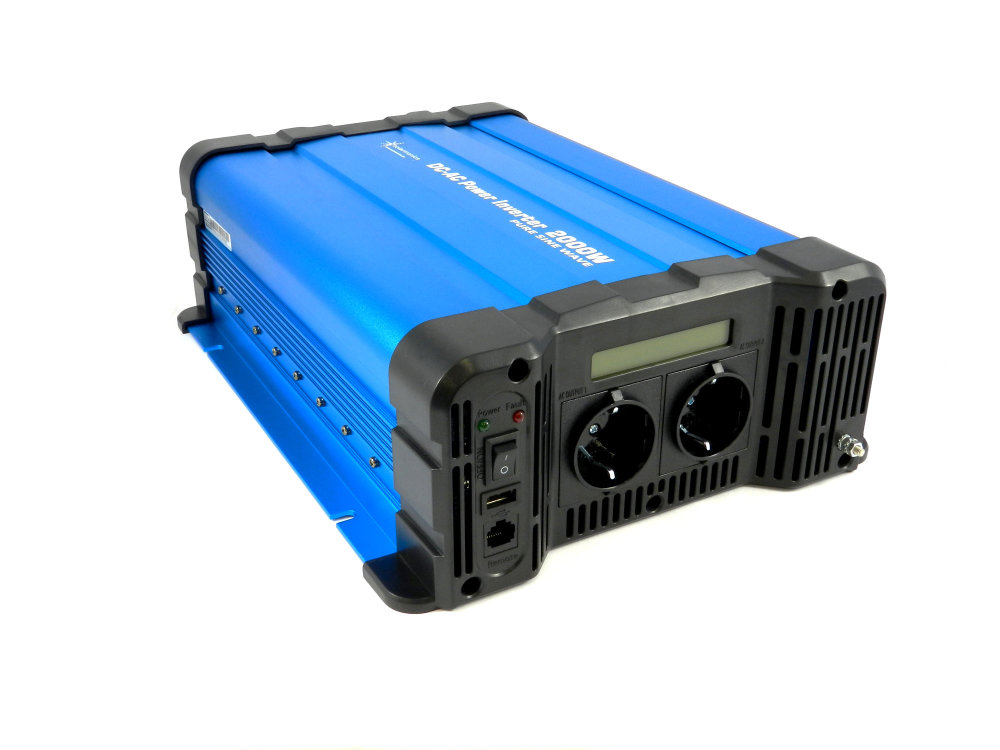 Solartronics Spannungswandler FS2000D12V 2000W/4000W reiner Sinus mit Display