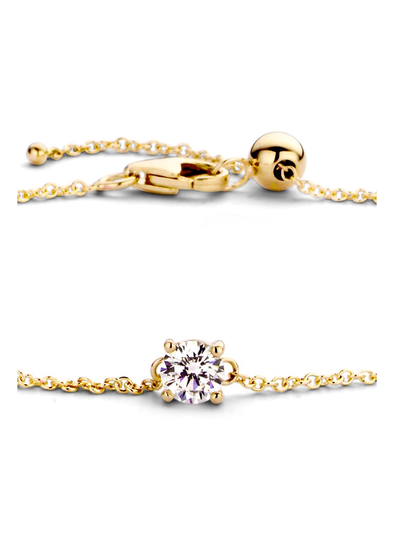 Blush Bracelet of 14 carat yellow gold with cubic zirconia 2166YZI