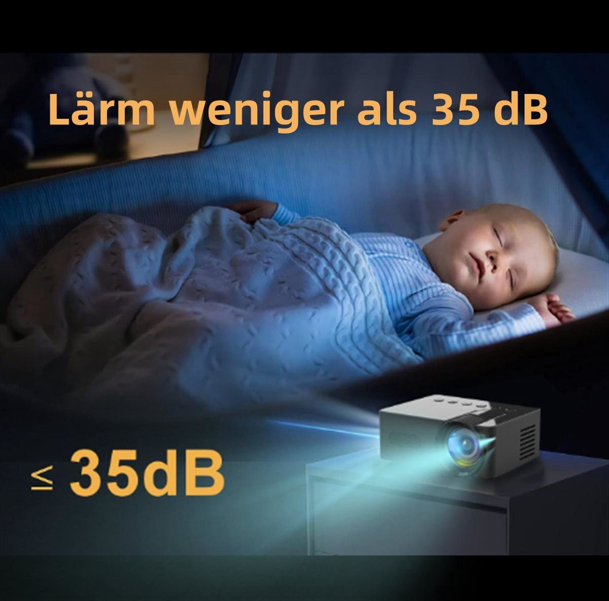 carefully selected Tragbarer LCD-HD-Projektor (Auflösung: 1920*1080, 4K, 15ANSI Lumen) LCD-Beamer