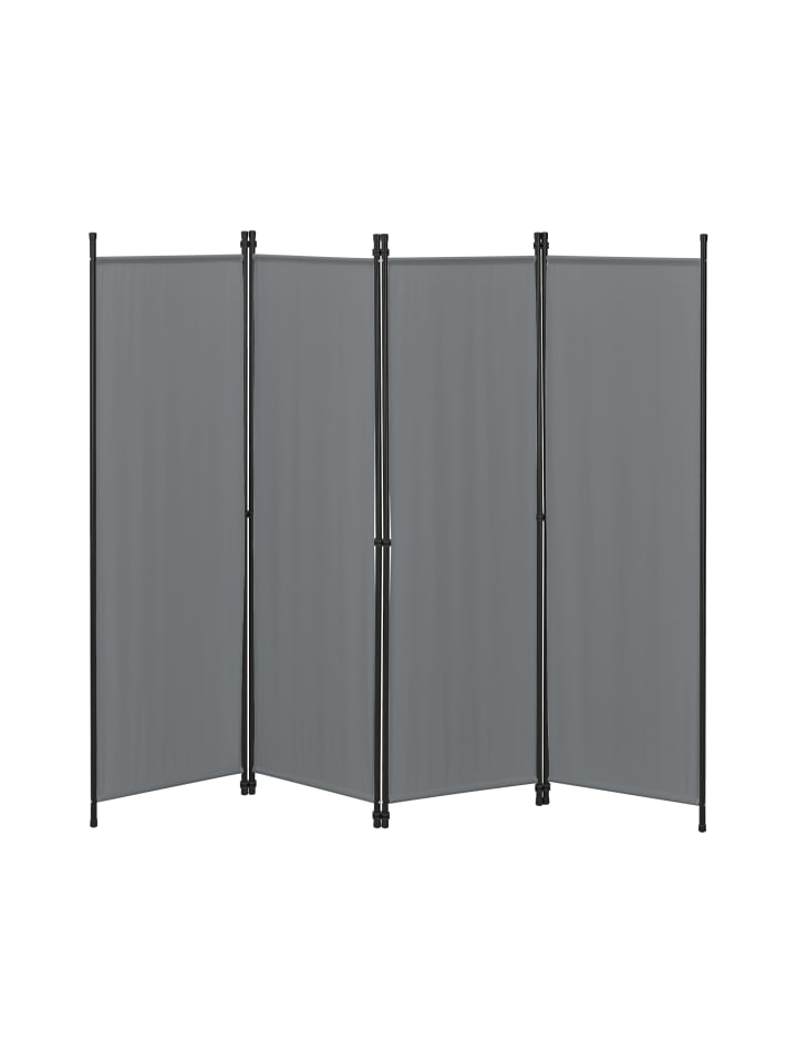 en.casa Raumteiler Huesca - 4-teilig in Grau (H)171cm (B)200cm günstig kaufen onesize
