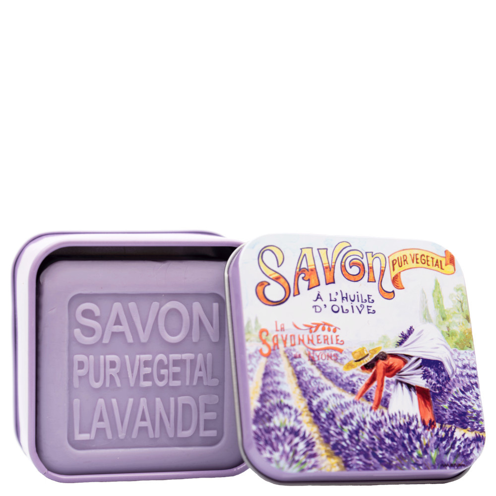 La savonnerie de nyons Savon 100g Lavande et Boîte Métal Cueillette Savon