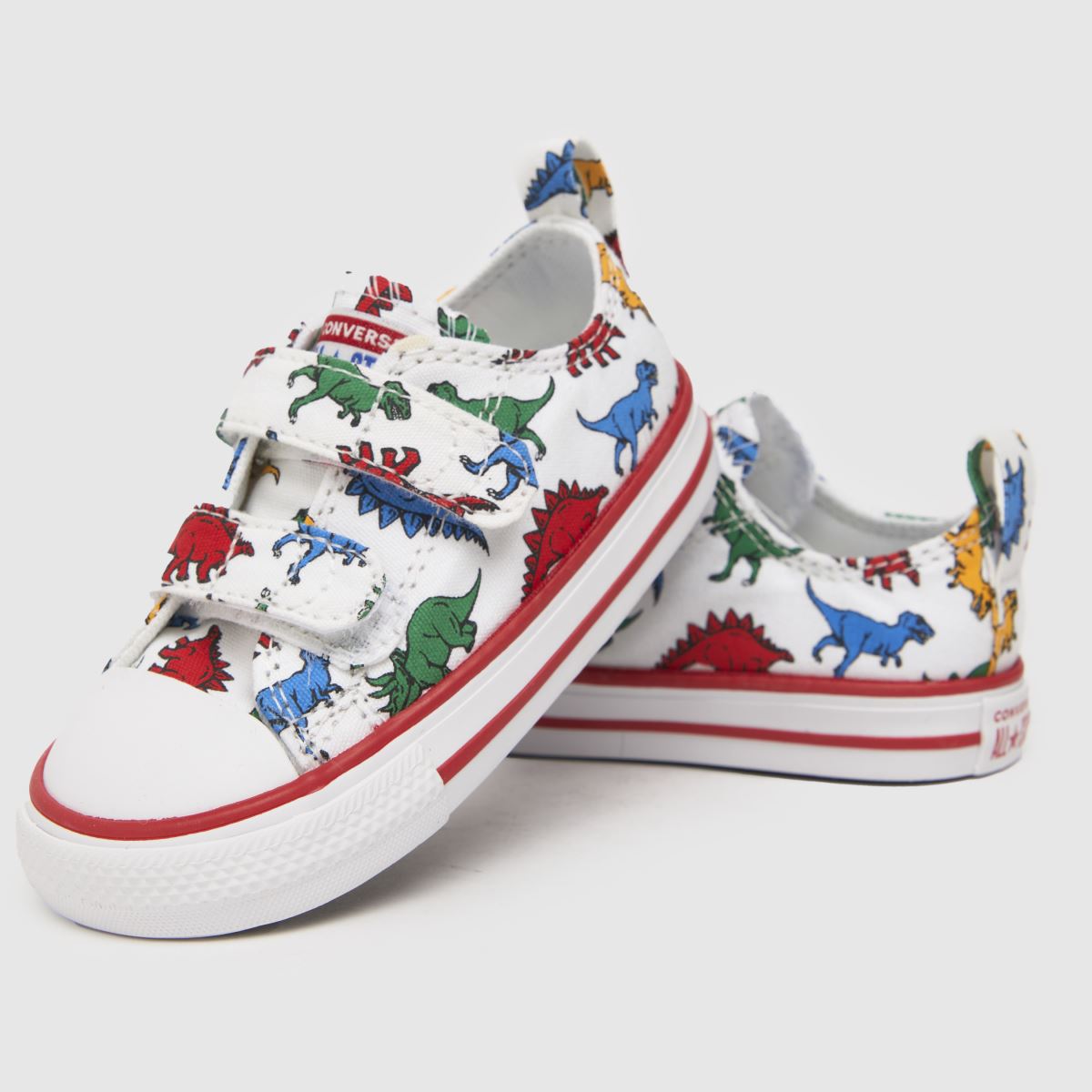 Converse beli in rdeči superge All Star Lo 2v za malčke