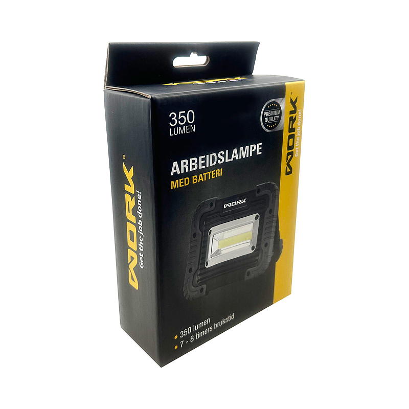 Work Arbeidslampe 350 lm, m/batteri