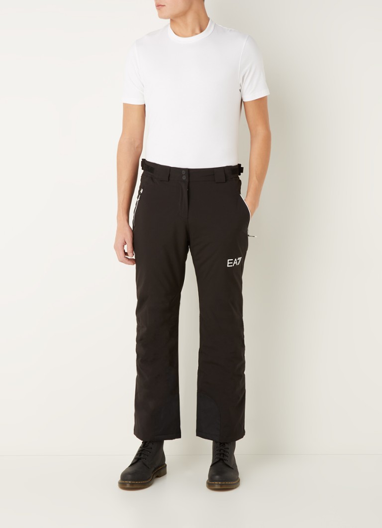 Pantaloni de schi Emporio Armani cu croială dreaptă și buzunare cu fermoar.