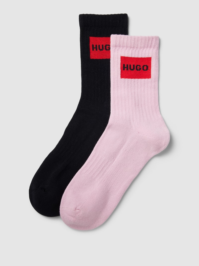 Socken mit Label-Detail im 2er-Pack in pink