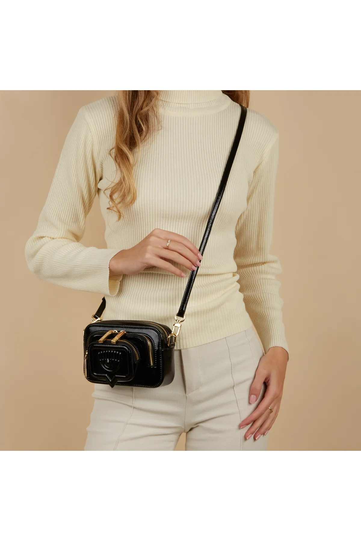 CHIARA FERRAGNI  Eyelike Damen Umhängetasche Schwarz 75sb4bf1-zs954-899