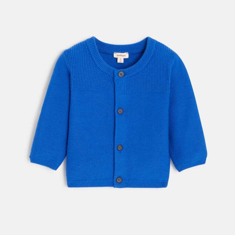 Cardigan bébé en tricot bleu Catimini