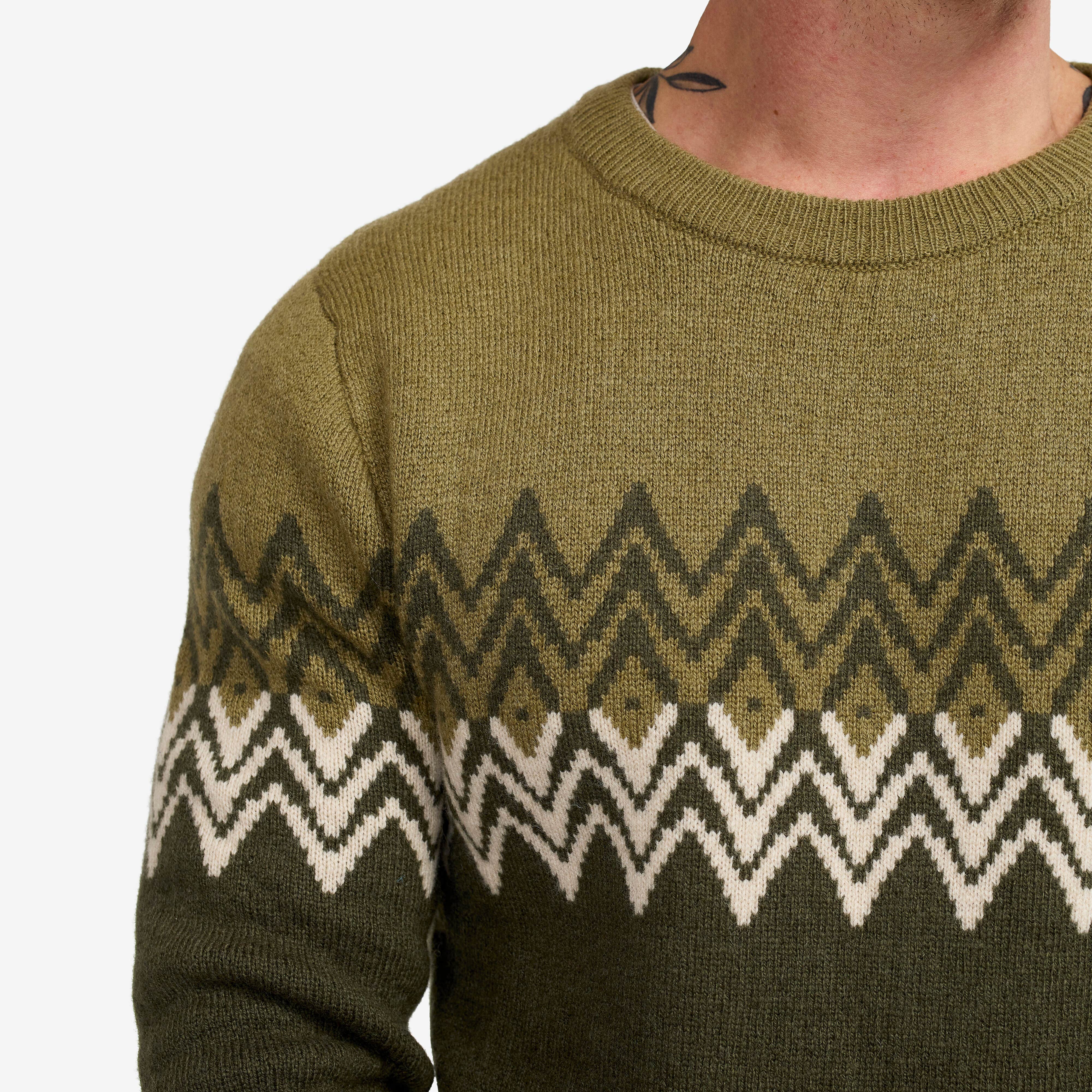 Heavy Knit Sweater Homme Forest Night