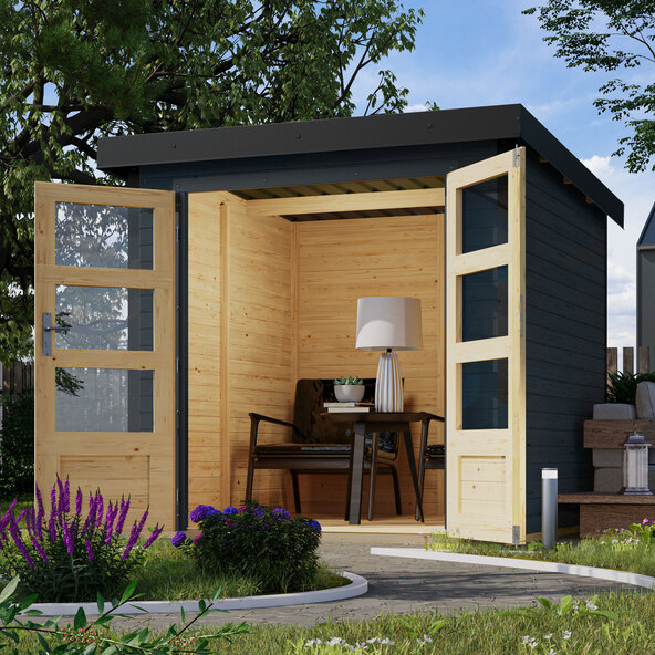 Hybrid Gartenhaus Modern X Ohne Anbaudach