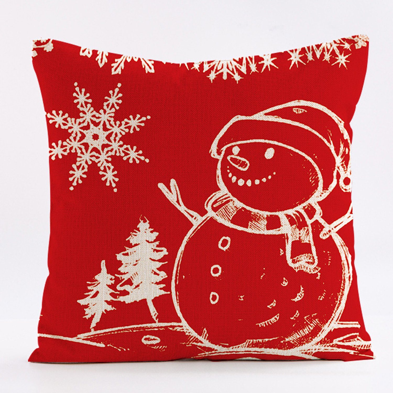 Matratze, Decken, Spannbetttuch, Weihnachten, roter dekorativer Winterkissenbezug, 45x45 cm, aikidio, aikidio, Haushalt Winter Schlafzimmer Erwärmung