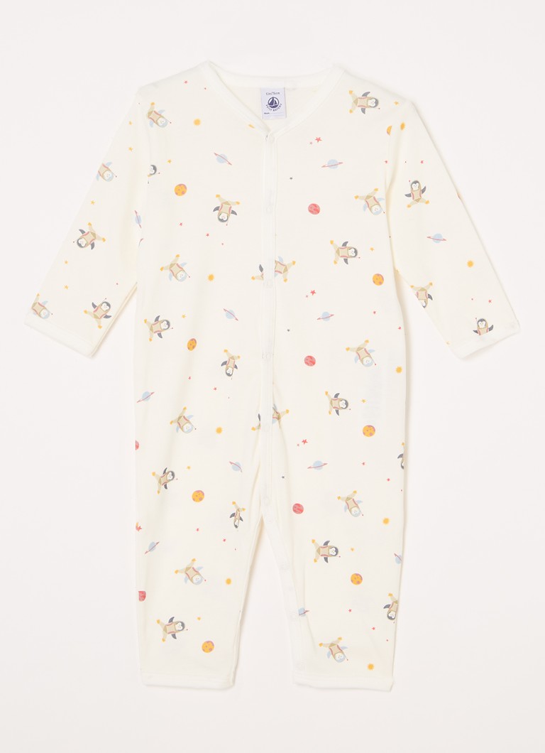 Kombinezon niemowlęcy Petit Bateau z nadrukiem