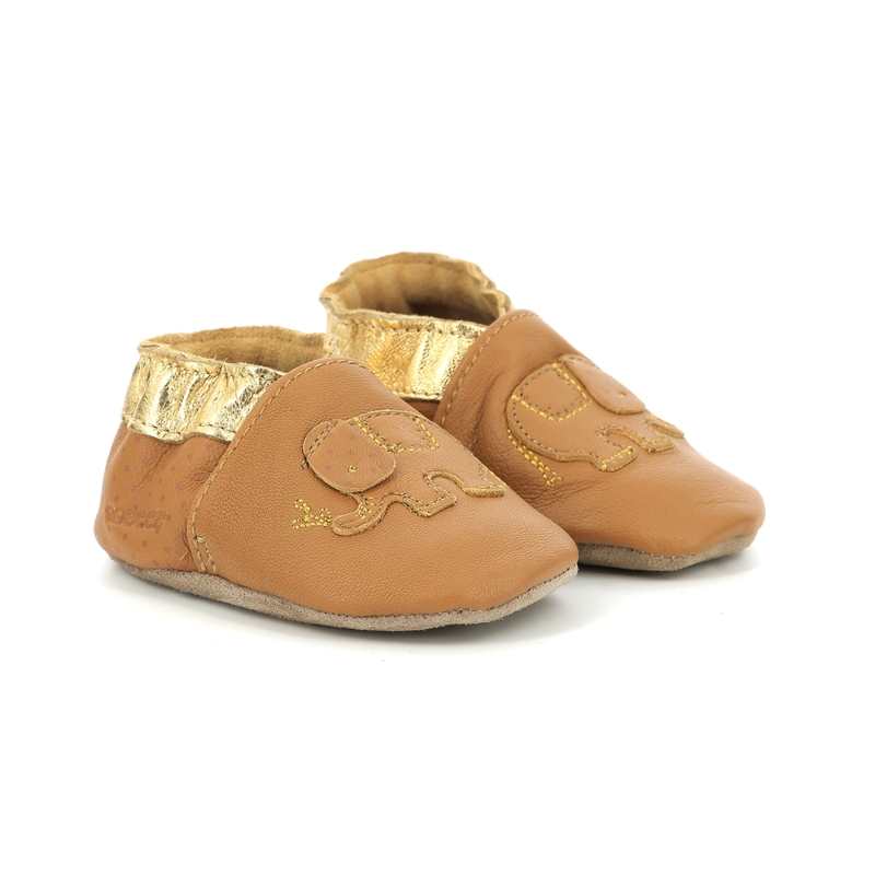 Chaussons cuir tannage vegetal Cute Elefant
