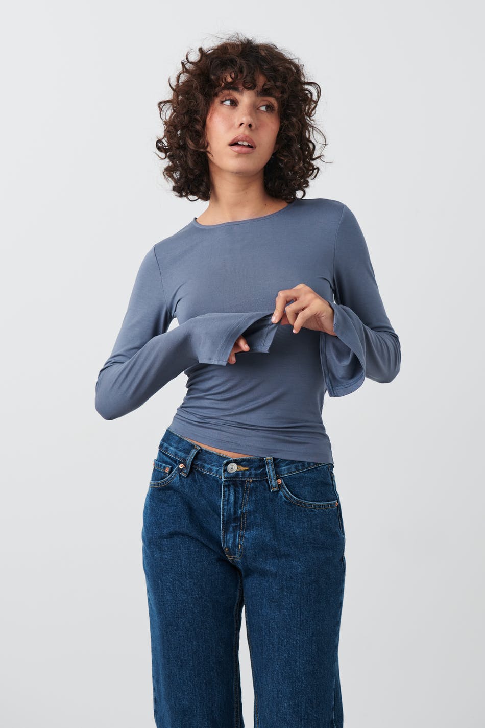 Soft touch crew neck top