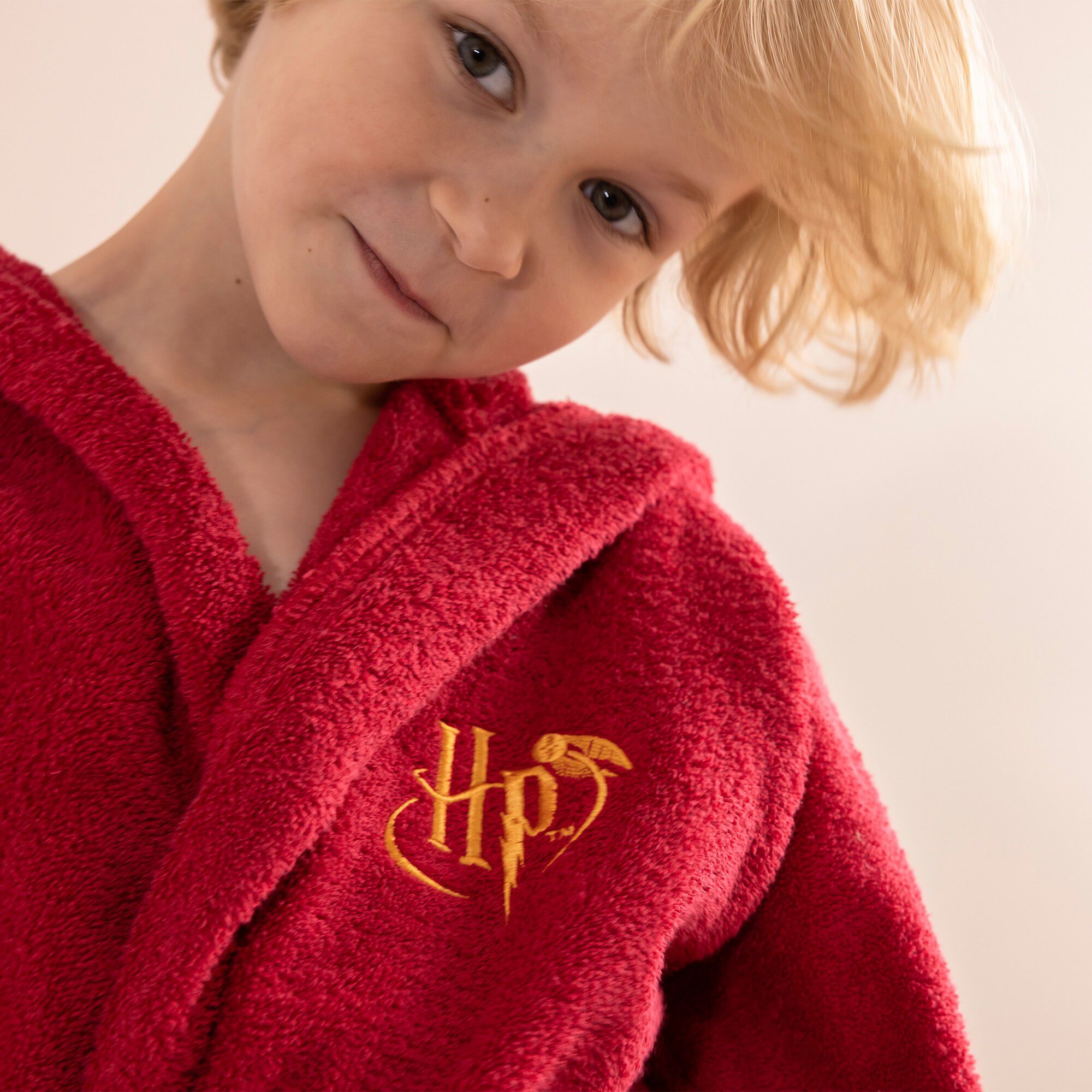 Peignoir enfant à capuche Harry Potter éponge coton