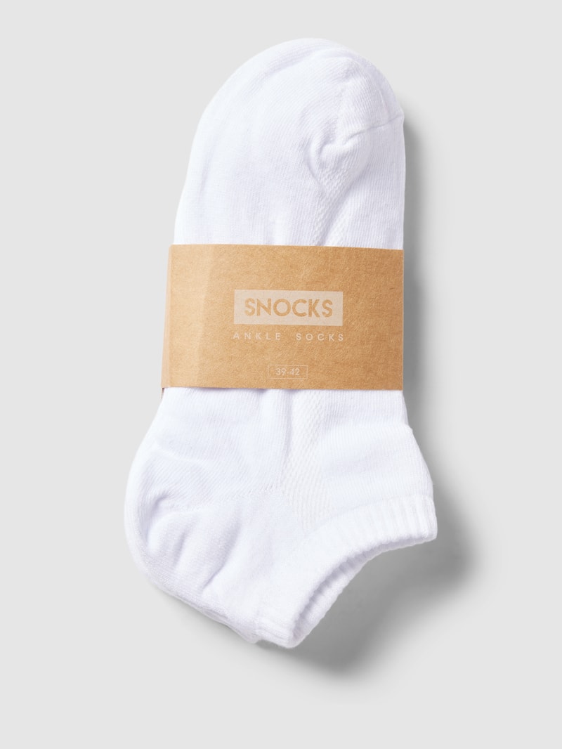 Sneakersocken mit elastischen Einsätzen im 3er-Pack in weiß