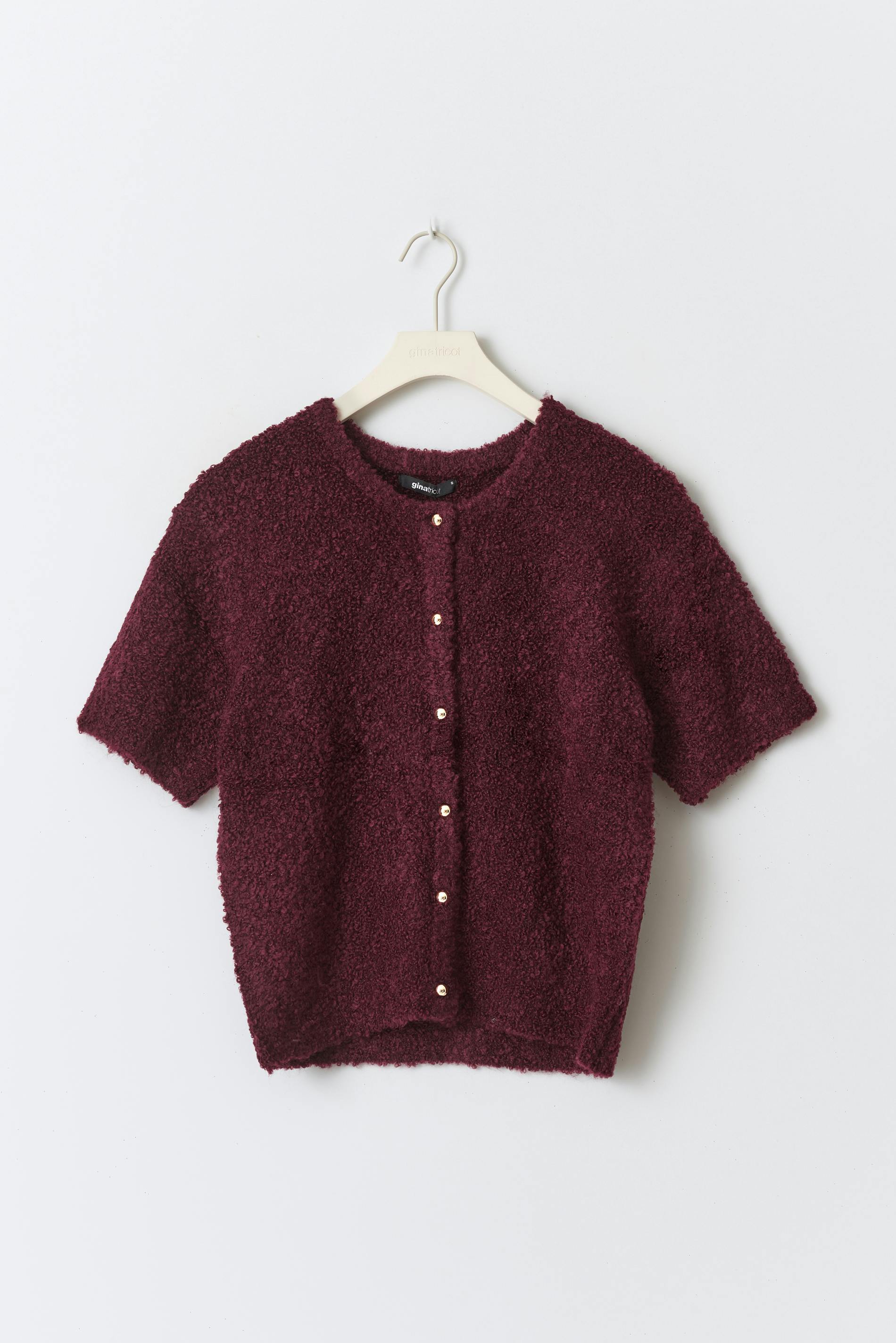 Knitted boucle cardigan