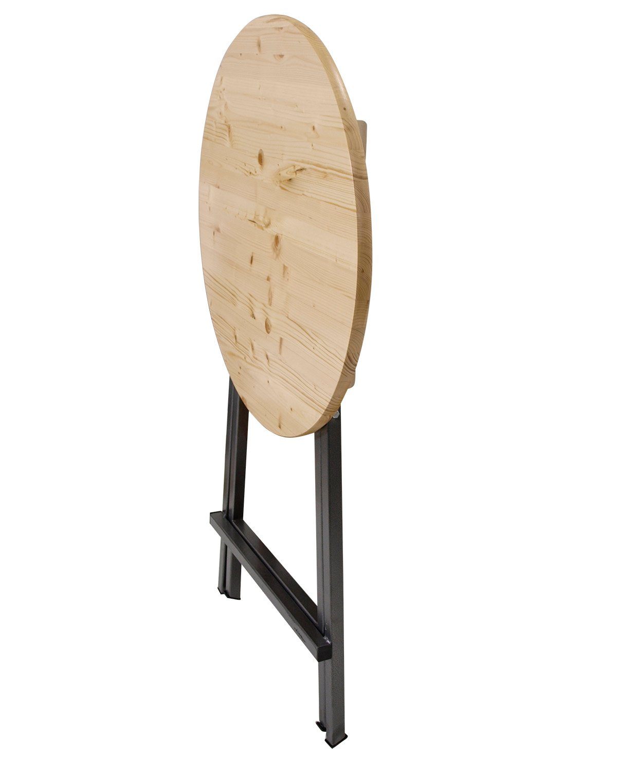 TPFGarden Stehtisch Zülpich (1-St., Profi Partytisch / Hochtisch aus Metall + Holz (Nadelholz), Rund 78cm Klappbar - Indoor & Outdoor Geeignet