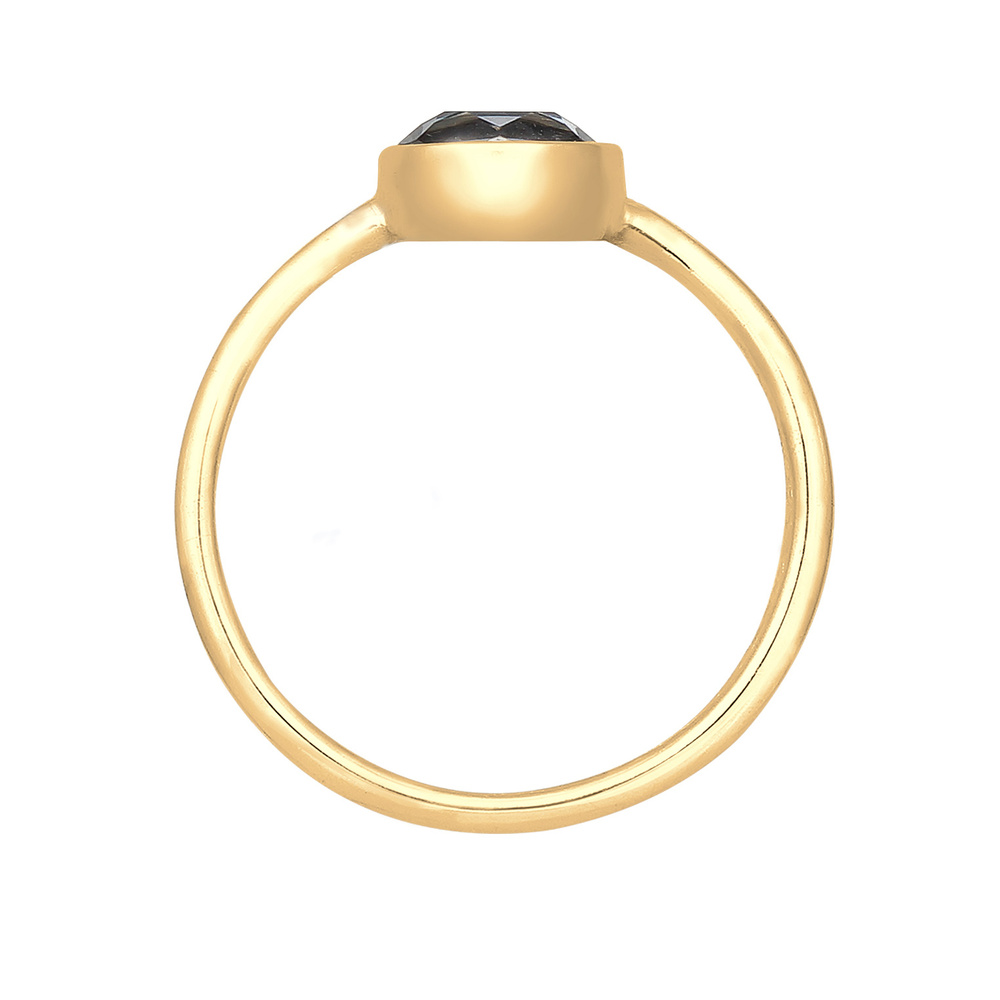 Elli Elli Bague Femmes bande classique avec cristal en argent sterling 925 Bague