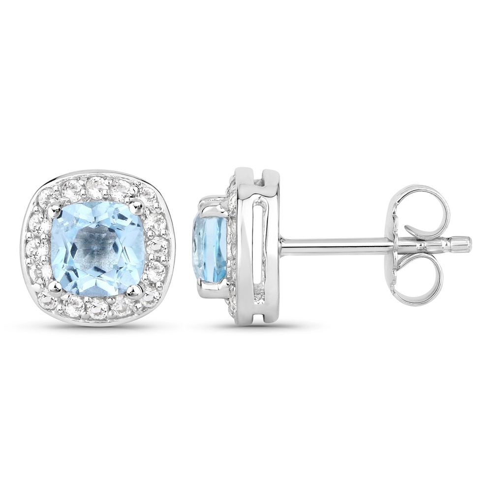 Rafaela Donata Boucles doreilles Argent sterling Topaz bleu en Argent Bijoux