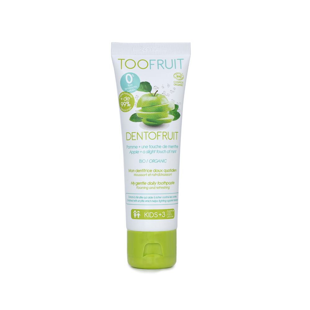 toofruit Dentofruit, dentifrice doux BIO  Pomme - Menthe Dentifrice doux
