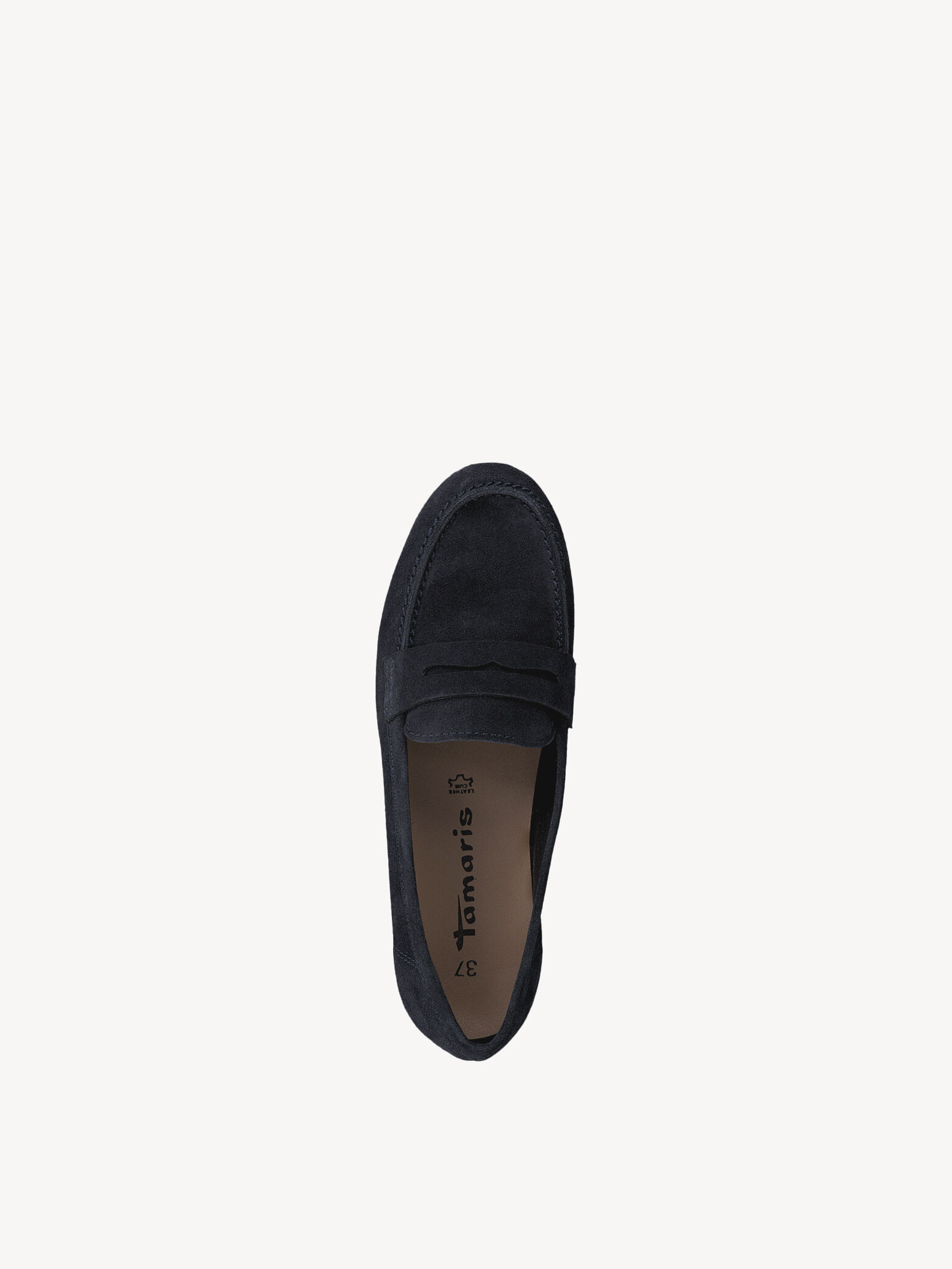 Mocassin en cuir - bleu