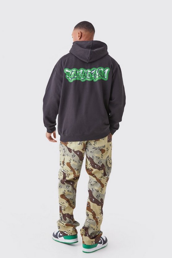 Oversize Man Graffiti-Hoodie
