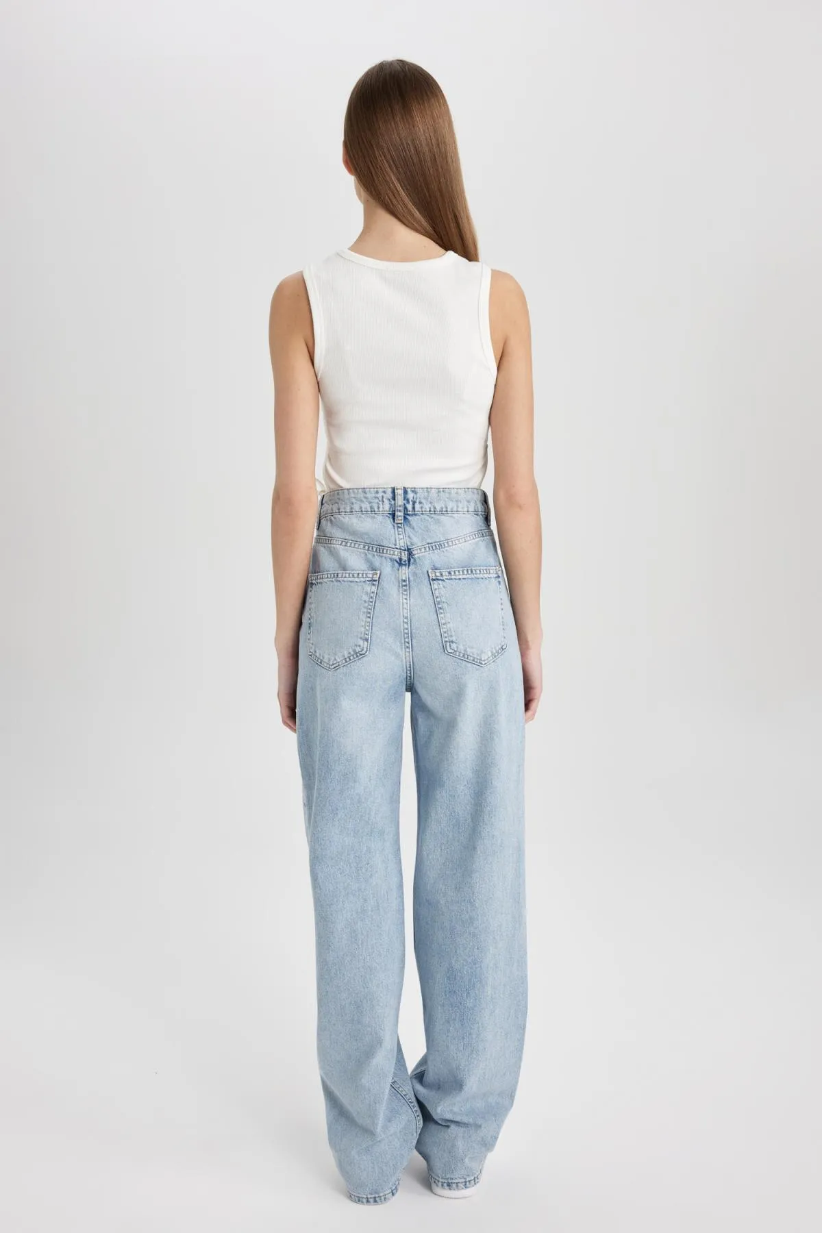 DeFacto  Afra X 90s Wide Leg High Waist Wide Leg Long Jean Hose B8246ax24sp