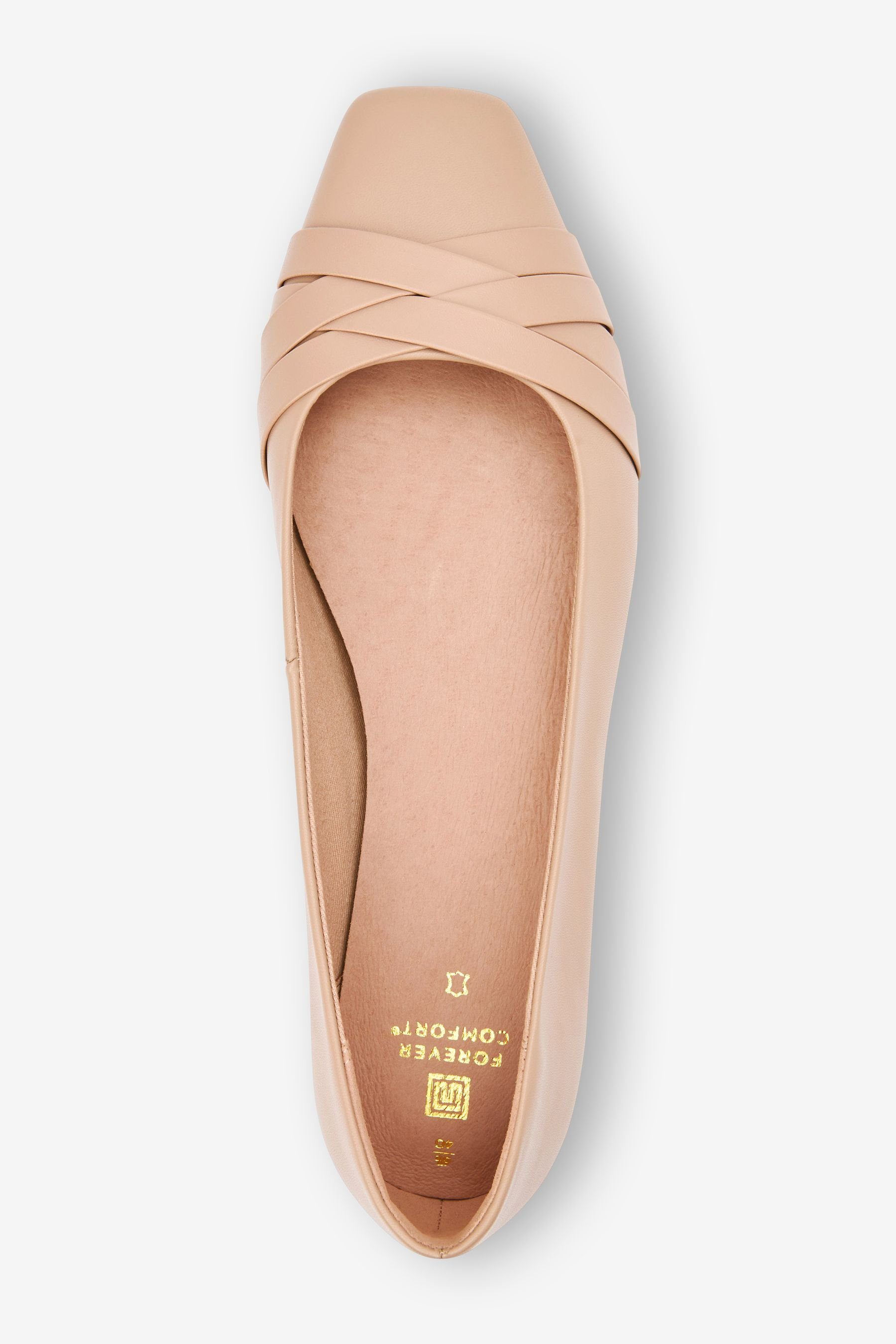 Next Forever Comfort® Eckige Ballerinas aus Leder Ballerina (1-tlg)