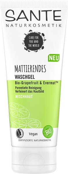 Sante Mattierendes Waschgel Bio-Grapefruit & Evermat Reinigungsgel