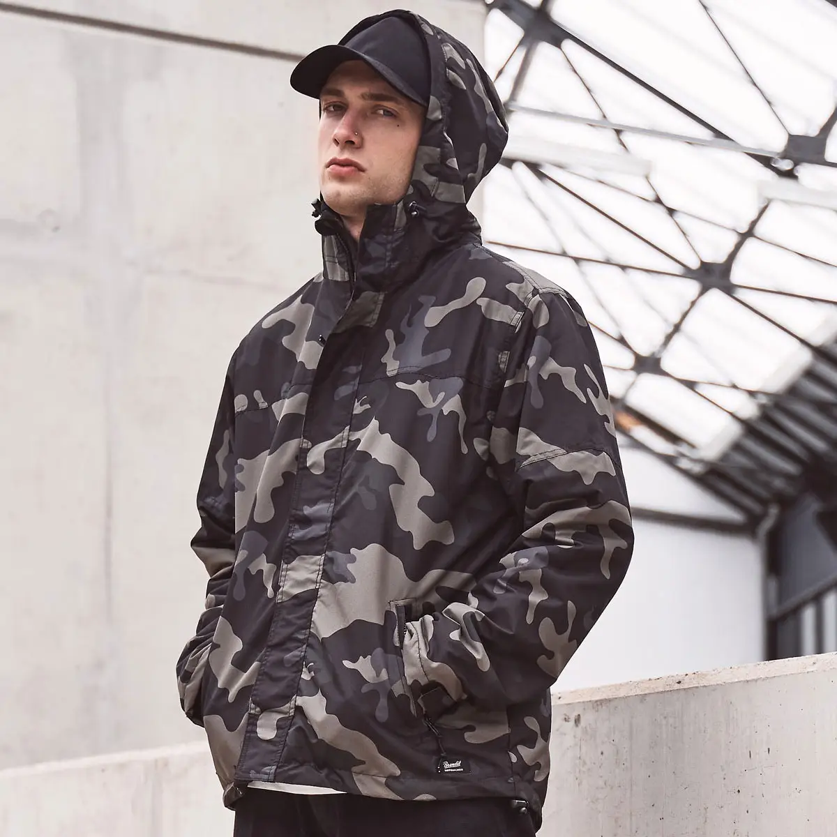 Brandit Windbreaker Frontzip darkcamo