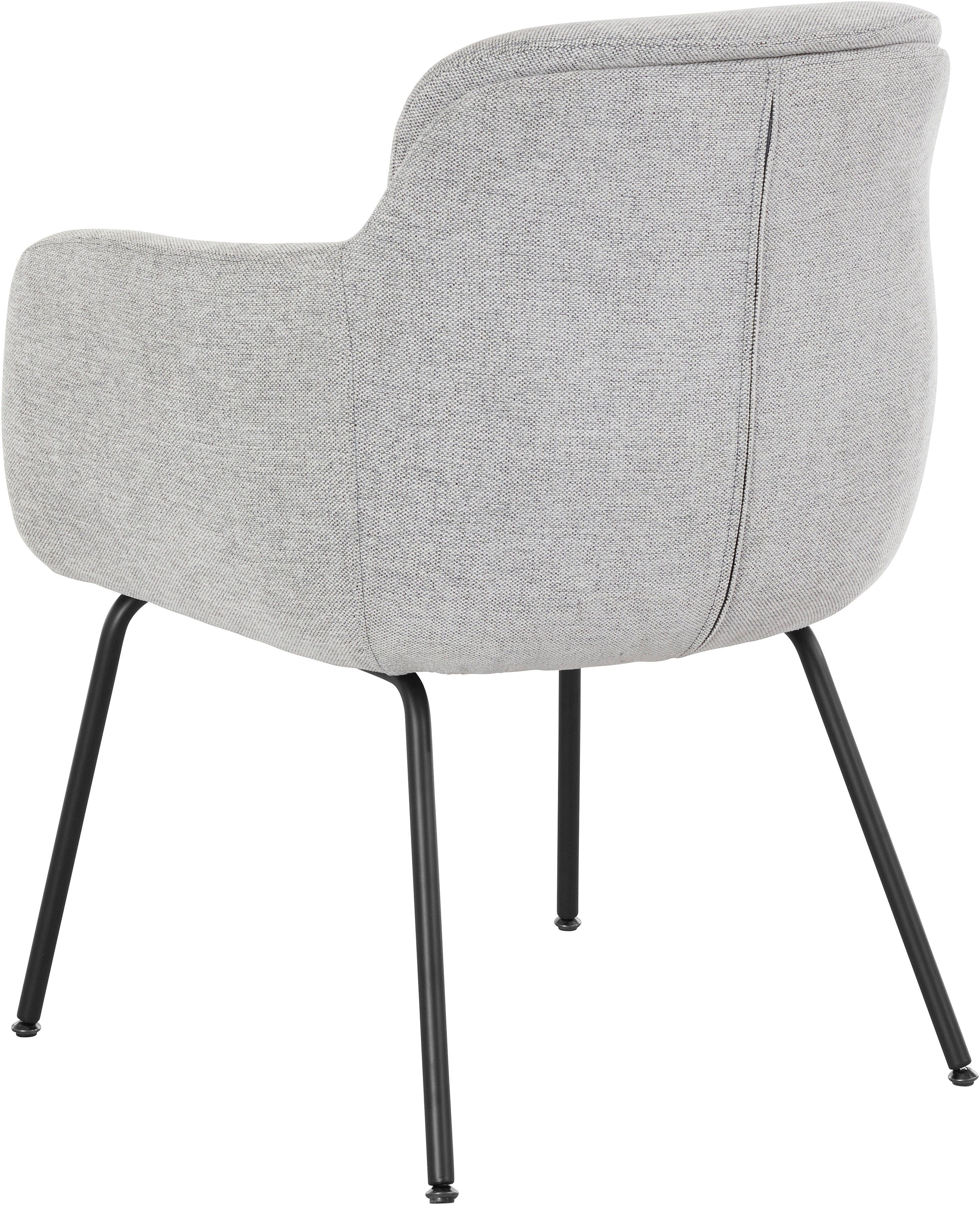 LeGer Home by Lena Gercke Esszimmerstuhl Donnica, pflegeleichter Webstoff, schwarzen Metallbeinen