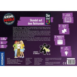 Krimipuzzle !!! - Skandal auf dem Reitturnier (200 Teile)