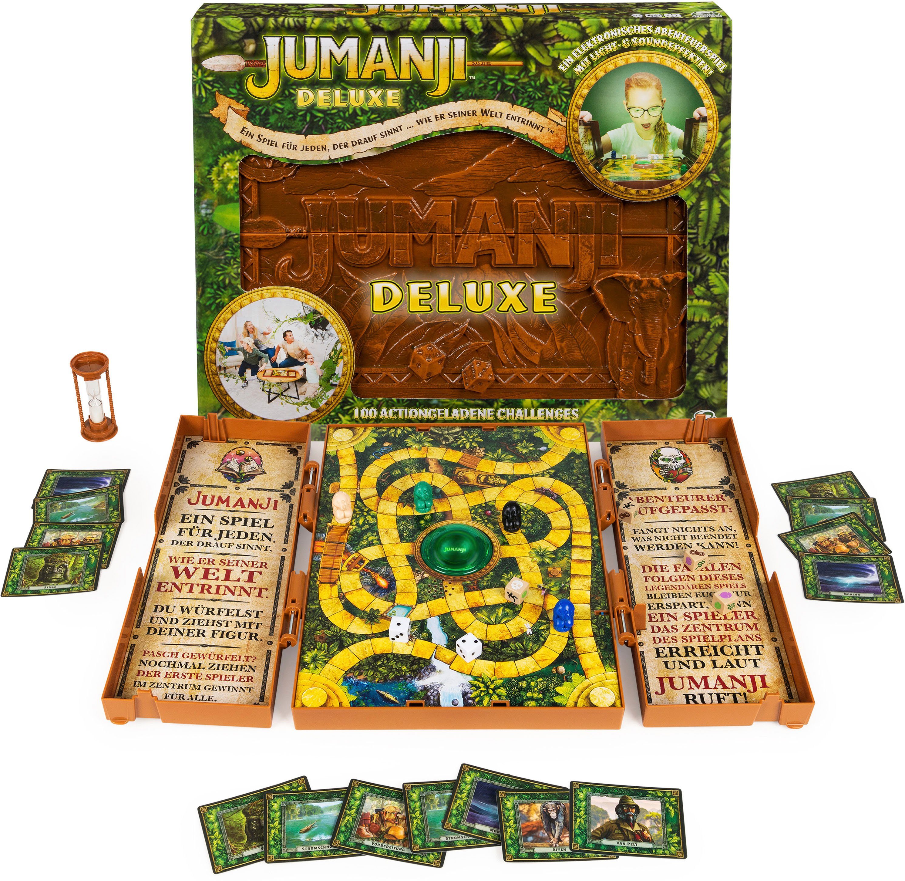 Spin Master Spiel, Familienspiel Spin Master Games, Jumanji DELUXE-VERSION, mit Licht und Sound