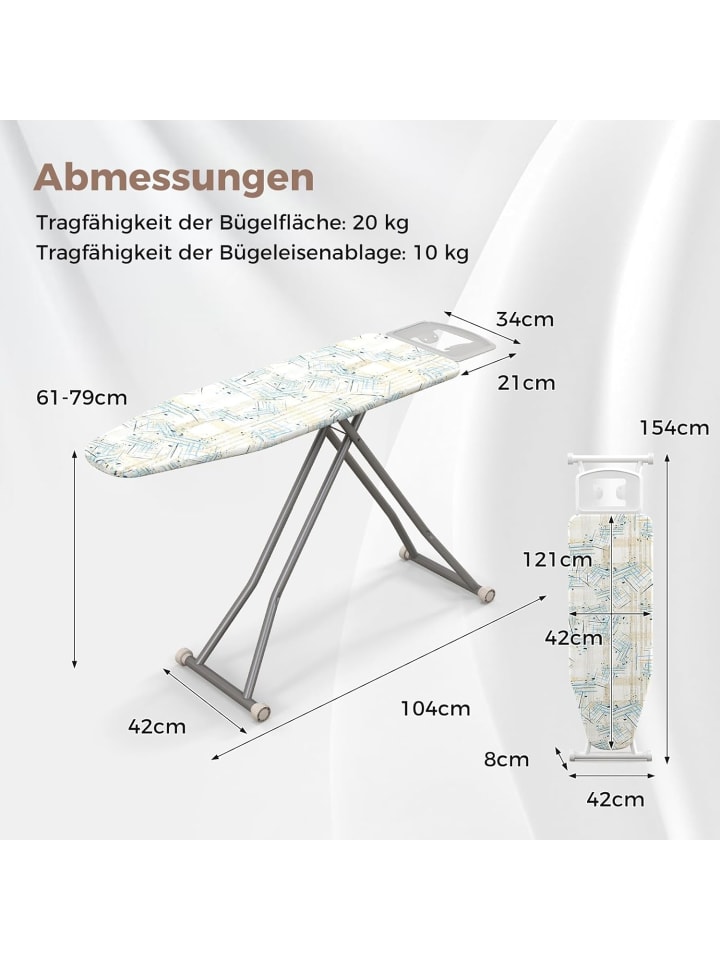 COSTWAY Bügelbrett klappbar mit Eisenablage in Andere günstig kaufen onesize