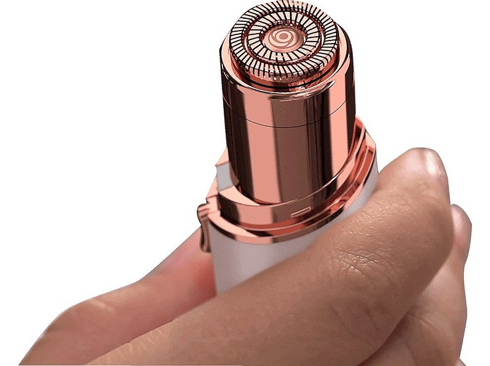 Finishing Touch Flawless Gesichtsepilierer wiederaufladbarer Haarentferner & Epilierer, 18-Karat vergoldeter hypoallergener Scherkopf, Smartlight