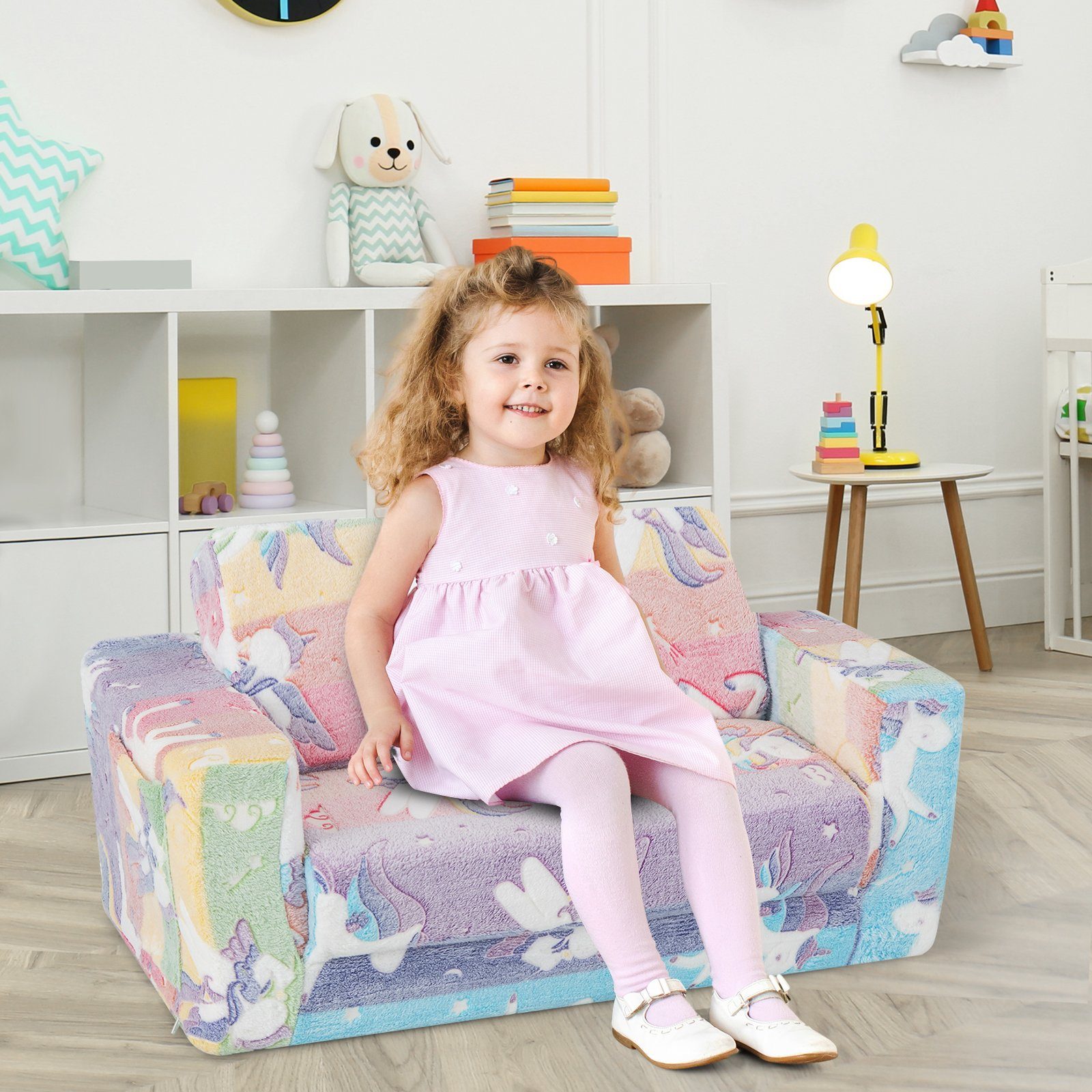 COSTWAY Kindersofa Kindersessel, im Dunkeln Leuchtend