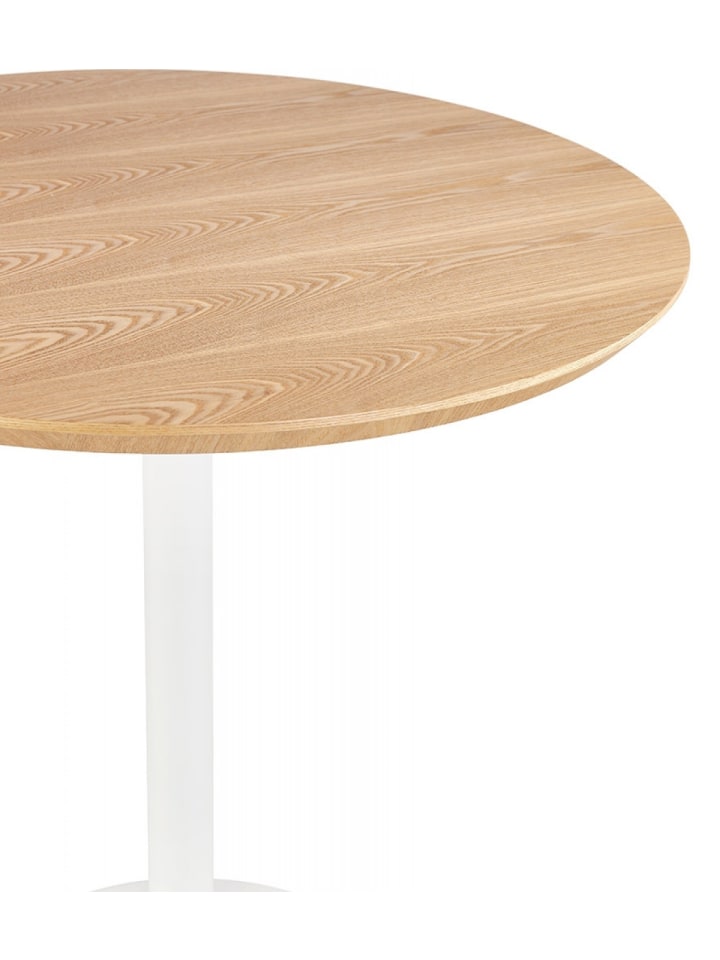 KADIMA DESIGN Runder Esstisch aus Eschenholz mit Metallgestell in Beige-Weiß günstig kaufen onesize